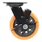 Vestil Polyurethane Swivel With Brake Caster 6 In. Diameter x 2 In. Width 836 lb Orange/Black CST-BN-6X2PUP-SWB - alternate 8